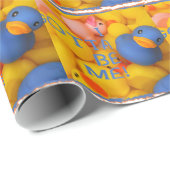 BLAUER GUMMI DUCKIE - ICH GOT, UM ICH ZU SEIN! GESCHENKPAPIER (Rolleneckpunkt)