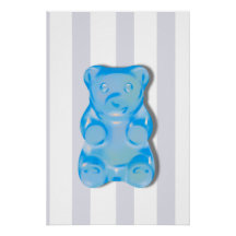 Blauer Gummibär Semi-Gloss Poster