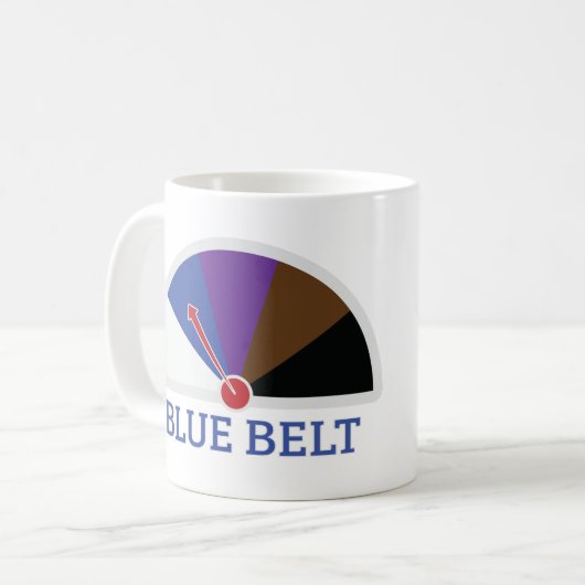 Blauer Gürtel Jiu Jitsu Kaffeetasse (Vorderseite Links)