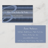 Blauer Haar-Salon-Stylist-einzigartige Visitenkarte (Vorne/Hinten)