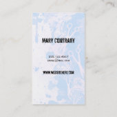 blauer Haar-Stylist des Visitenkarte (Rückseite)