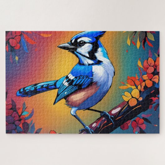 Blauer Häher-Jigsaw-Puzzle Puzzle (Horizontal)
