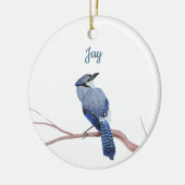 Blauer Häher Keramik Ornament (Links)