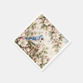 Blauer Häher-Papierteller Serviette (Ecke)