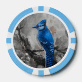Blauer Häher Poker Chip (Vorderseite)