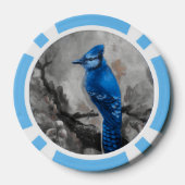 Blauer Häher Poker Chip (Rückseite)