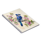Blauer Häher Vogel Notizblock (Rechte Seite)