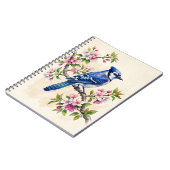 Blauer Häher Vogel Notizblock (Linke Seite)