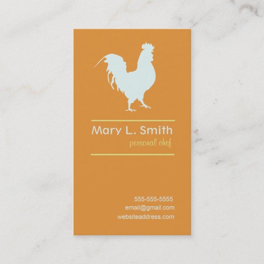 Blauer Hahn Visitenkarte (Vorderseite)