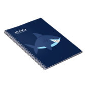 Blauer Hai lächeln Notizblock (Rechte Seite)