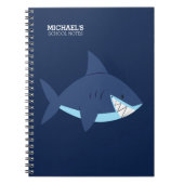Blauer Hai lächeln Notizblock (Vorderseite)