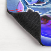 Blauer Hai und Pilotenfisch Mousepad (Ecke)