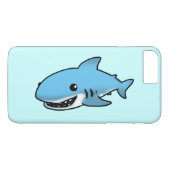 blauer Haifisch des Cartoon Case-Mate iPhone Hülle (Rückseite (Horizontal))