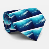 Blauer Haifisch Krawatte (Gerollt)