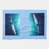 Blauer Haifisch Küchentuch (Horizontal)