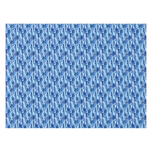 Blauer Haifisch-Muster 2 Tischdecke (Vorderseite (Horizontal))