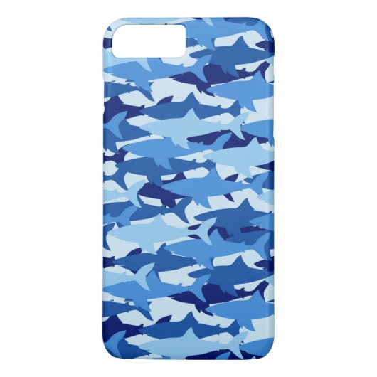 Blauer Haifisch-Muster Case-Mate iPhone Hülle (Rückseite)