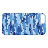 Blauer Haifisch-Muster Case-Mate iPhone Hülle (Rückseite (Horizontal))