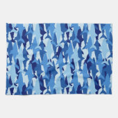 Blauer Haifisch-Muster Handtuch (Horizontal)