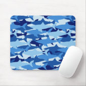 Blauer Haifisch-Muster Mousepad (Mit Mouse)