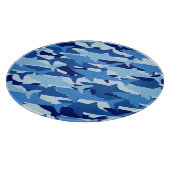 Blauer Haifisch-Muster Schneidebrett (Ecke)