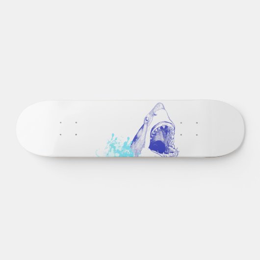 Blauer Haifisch-Plattform Skateboard (Horizontal)