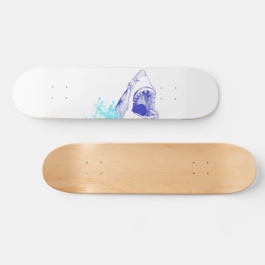 Blauer Haifisch-Plattform Skateboard (Horizontal)