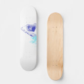 Blauer Haifisch-Plattform Skateboard (Vorderseite)