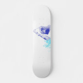 Blauer Haifisch-Plattform Skateboard (Vorne)