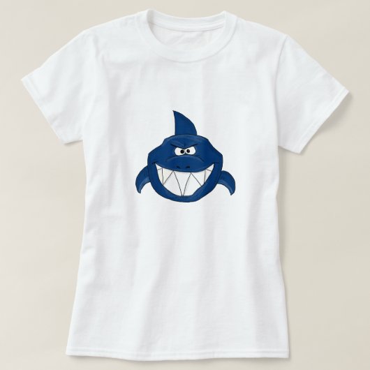 Blauer Haifisch T-Shirt (Design vorne)
