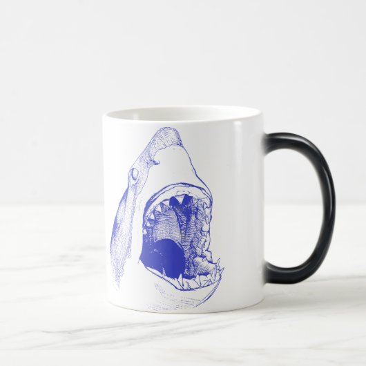 Blauer Haifisch-Tasse Verwandlungstasse (Rechts)
