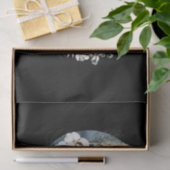 Blauer Halbmond mit weißen Blume Seidenpapier (Geschenk)