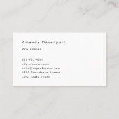 Blauer Halbmond mit weißen Blume Visitenkarte (Rückseite)