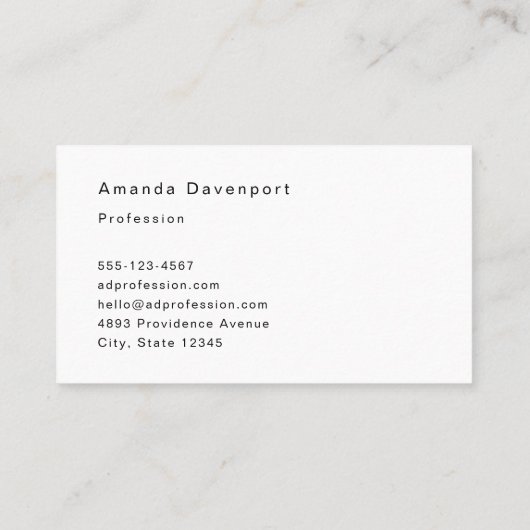 Blauer Halbmond mit weißen Blume Visitenkarte (Rückseite)