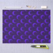 Blauer Halbmond Muster Halloween Seidenpapier (Handwerk)