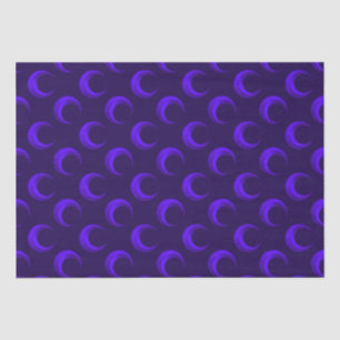 Blauer Halbmond Muster Halloween Seidenpapier