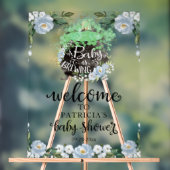 Blauer Halloween Baby Dusche Begrüßungszeichen Acrylschild (Neutral)