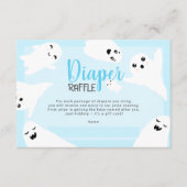 Blauer Halloween-Geister-Windeln Tombolendusche Begleitkarte (Vorderseite)