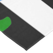 blauer Halloween-Herz-Kürbis gestreift Tischdecke (Schrägansicht)