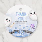 Blauer Halloween ist eine junge Babydusche Geschenkanhänger (Vorderseite)