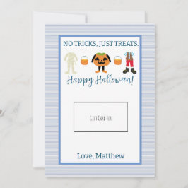 Blauer Halloween-Karteninhaber Dankeskarte