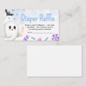 Blauer Halloween sein Baby Duschdusche Windeln Raf Begleitkarte (Vorne/Hinten)
