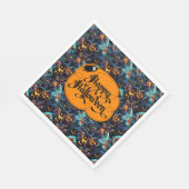 Blauer Halloween Serviette (Ecke)