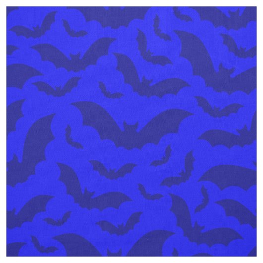 blauer halloween vampir fledermäuse gothic stoff (Muster)