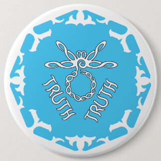 Blauer Hals-Chakra "Wahrheit" Libelle weißer Hinte Button