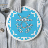 Blauer Hals-Chakra "Wahrheit" Libelle weißer Hinte Button (Beispiel)
