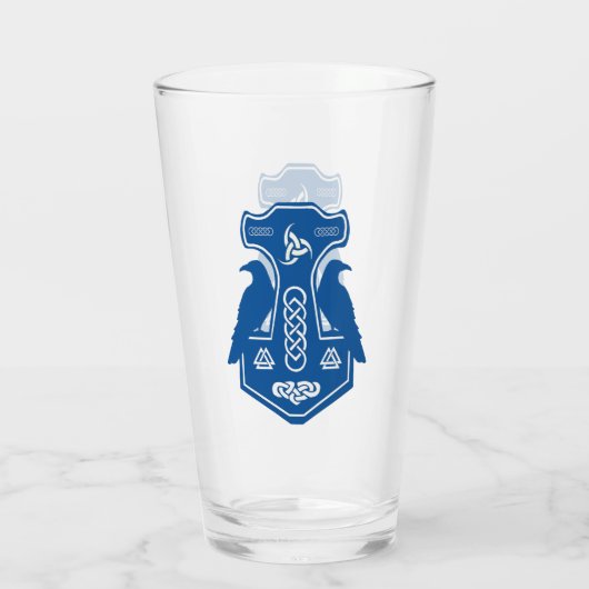 Blauer Hammerglas Glas (Rückseite)