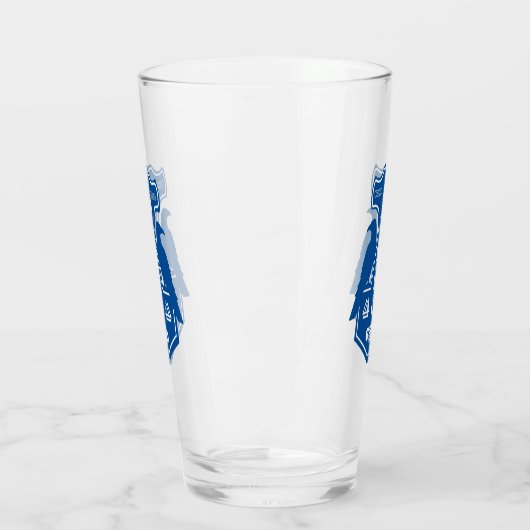 Blauer Hammerglas Glas (Links)