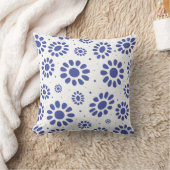 Blauer Hampton-Stil Kissen (Decke)