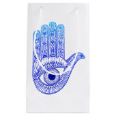 Blauer Hamsa Hand / böse Augenschutzmittel / Hand Kleine Geschenktüte (Vorderseite)